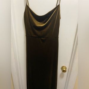 Olive Velvet formal dress